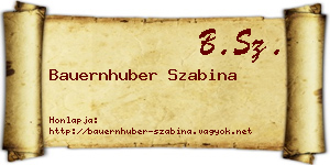 Bauernhuber Szabina névjegykártya